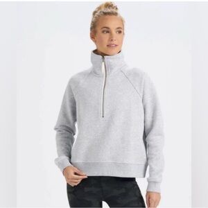 Vuori Restore Half Zip Pullover Sweatshirt Performance Jacket Gray Grey XSmall